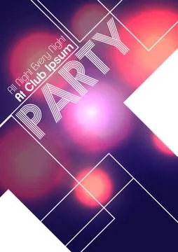 Abstract Party Flyer - Vector Illustration Stock Illustration