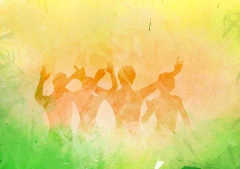 Abstract party people Stock Illustration