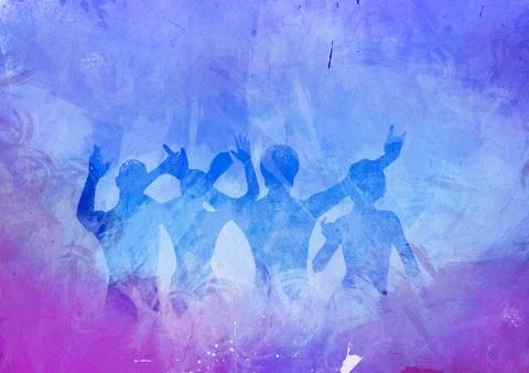Abstract party people Stock Illustration