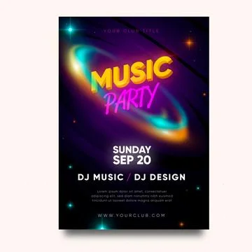 Abstract party poster concept Stock Illustration