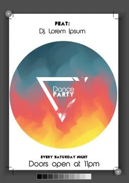 Abstract Party Poster Template - Vector Illustration. Stock Illustration