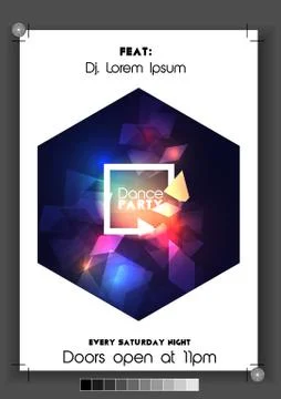 Abstract Party Poster Template - Vector Illustration. Illustrazione stock