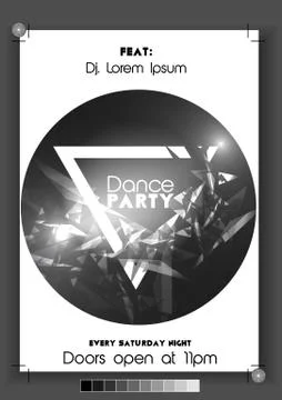 Abstract Party Poster Template - Vector Illustration. Illustrazione stock