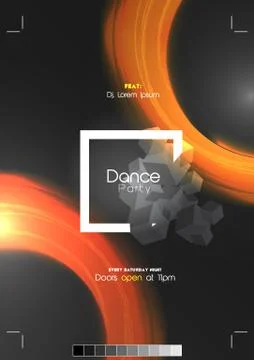 Abstract Party Poster Template  - Vector Illustration Stock Illustration