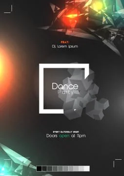 Abstract Party Poster Template  - Vector Illustration Stock Illustration