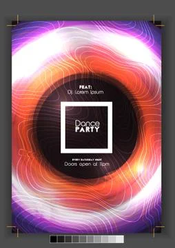 Abstract Party Poster Template  - Vector Illustration. Stock Illustration