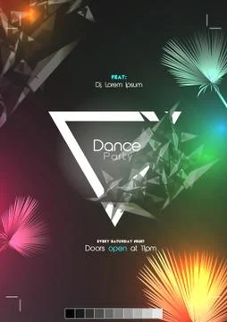 Abstract Party Poster Template  - Vector Illustration. Stock Illustration