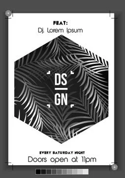 Abstract Party Poster Template - Vector Illustration Stock Illustration