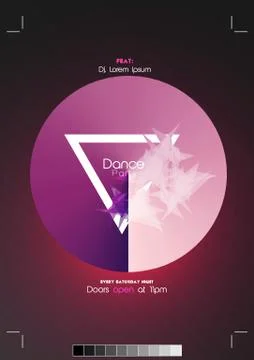 Abstract Party Poster Template - Vector Illustration. Stock Illustration