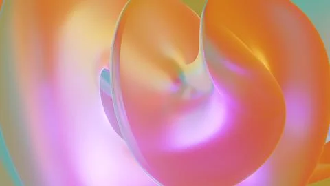 Abstract Pastel 3D Rendered Multi Colored Curved Formation Background 스톡 일러스트