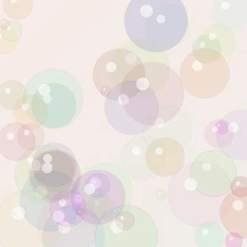 Abstract pastel background with colorful translucent bubbles and soft spher.. 库存插图