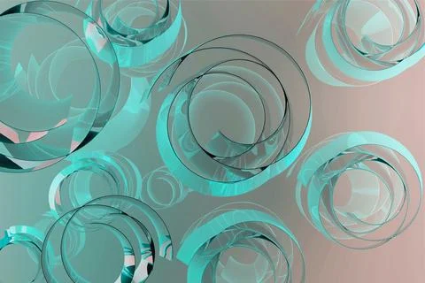 Abstract pastel background - pattern of bubbles, curls, circles of light soft Illustrazione stock
