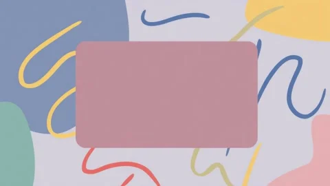 Abstract pastel background with rounded center panel and colorful wavy line.. 库存影片 342046508