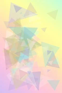 Abstract pastel background with translucent geometric triangles creating a .. Stock Illustration