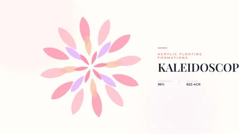 Abstract pastel blossom pattern with delicate radial floral symmetry backgrou Stock Footage 337655565