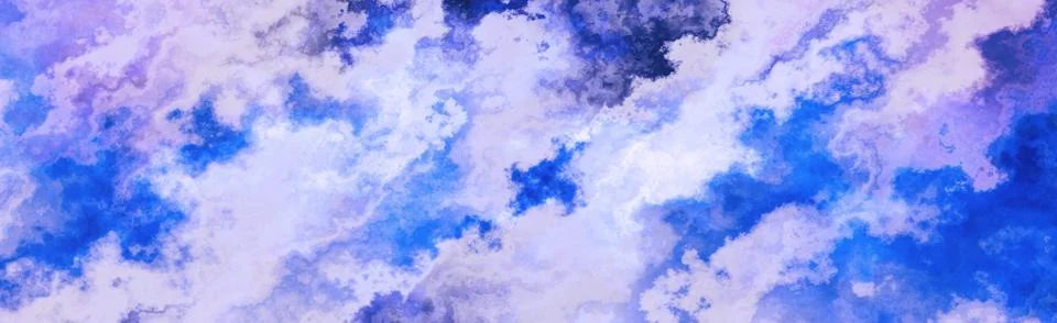 Abstract pastel blue cloud texture background with soft watercolor sky effect Stock Illustration
