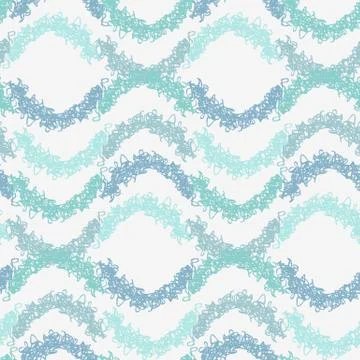 Abstract pastel blue scribble waves pattern Stock Illustration
