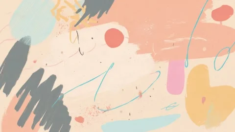 Abstract pastel brush stroke background, hand drawn digital animation, seam.. 库存影片 342046437