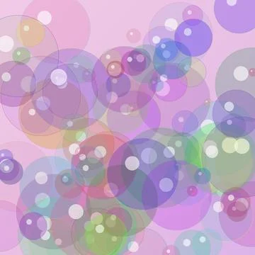 Abstract pastel bubble background with colorful translucent overlapping cir.. 库存插图