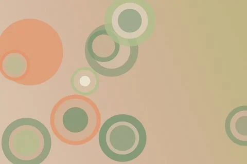 Abstract pastel bubble circles float over a soft beige background, creating.. Stock Illustration