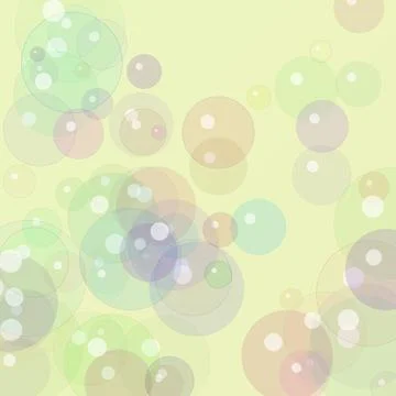 Abstract pastel bubble pattern background with translucent colorful circles.. Stock Illustration