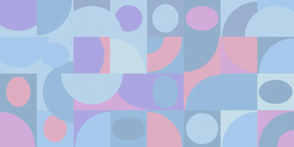 Abstract pastel bubble pattern with blue, pink, and purple circles creates .. Stock Illustration