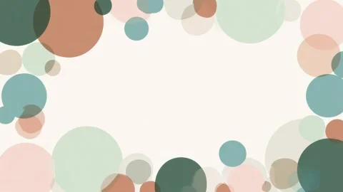 Abstract pastel circle border frame with copy space, hand drawn digital bac.. Stock Footage 342045054