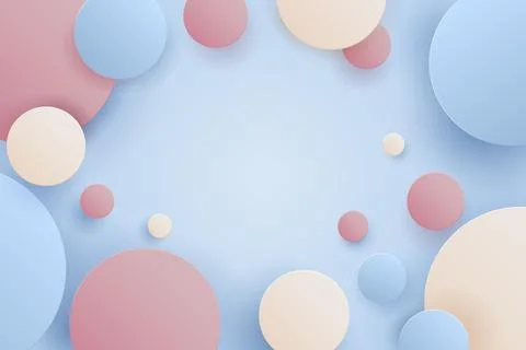 Abstract pastel circles background with soft gradient Stock Illustration