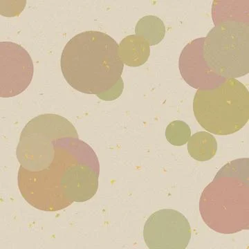 Abstract pastel circles pattern with speckled dots on neutral background Stock Illustration