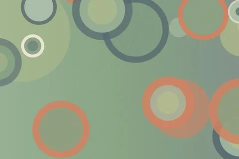 Abstract pastel circular ring pattern in soft colors, creating a calm, retr.. Stock Illustration