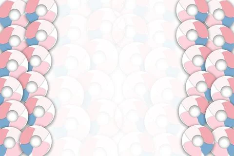 Abstract Pastel Circular Segment Frame Background with Copy Space Stock Illustration