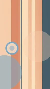 Abstract pastel composition with vertical stripes and rounded shapes in a m.. Stock Illustration