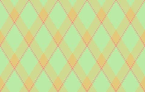 Abstract pastel diamond pattern.  Soft mint green and peach hues create a cal Illustrazione stock