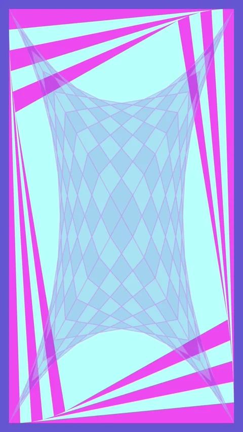 Abstract pastel geometric lines transforming symmetrical polygons background Stock Footage 336239195