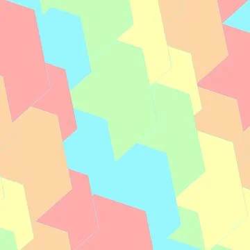 Abstract Pastel Geometric Pattern with Interlocking Irregular Polygons - Soft Stock-Illustration