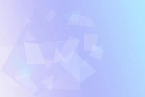 Abstract pastel geometric shapes float over a gentle blue-purple gradient, .. 스톡 일러스트