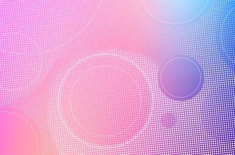 Abstract Pastel Gradient Background with Halftone Dot Pattern and Circle El.. Stock Illustration