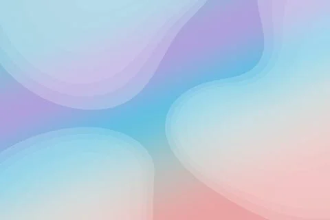 Abstract Pastel Gradient Background | Soft Holographic Vector Waves Stock Illustration