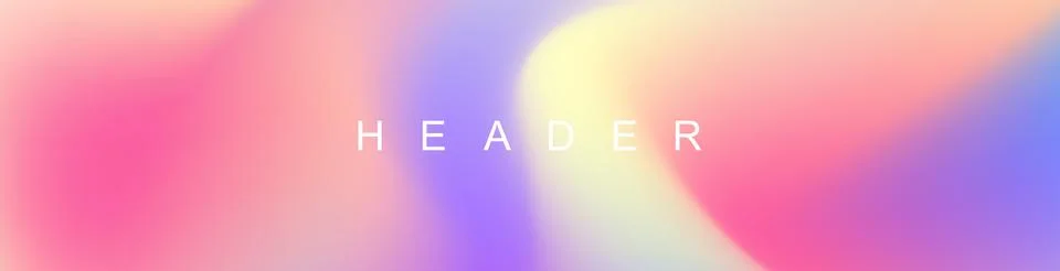 Abstract pastel gradient header background. Innovation header background design Stock Illustration