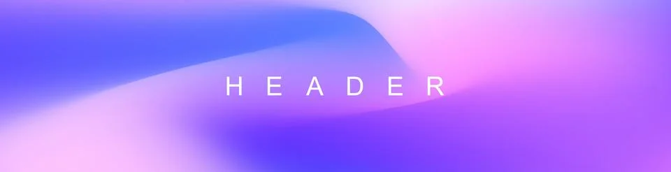 Abstract pastel gradient header background. Innovation header background design Stock Illustration