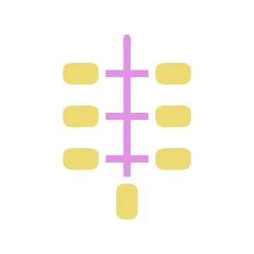 Abstract pastel graphic layout featuring stylized vertical and horizontal e.. Illustrazione stock