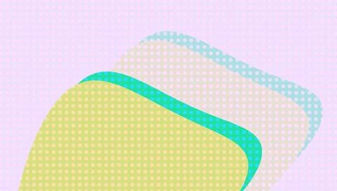 Abstract Pastel Halftone Background With Layered Rounded Shapes And Retro D.. Stock Illustration