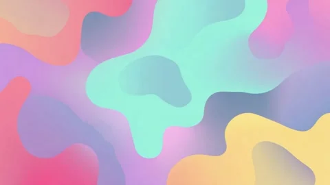 Abstract pastel liquid shapes flowing as background animation seamless loop 库存影片 342041391