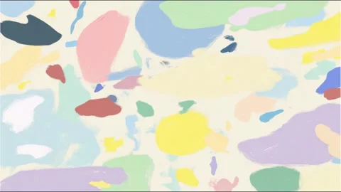 Abstract pastel paint blobs flowing full screen background seamless loop ha.. Stock Footage 339791527