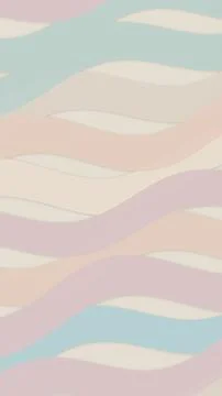 Abstract pastel pattern of soft pink and blue wavy stripes with a calm, mod.. Stock Illustration