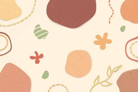 Abstract pastel patterns with gold glitter , cute lines circle blob geometric Stock Illustration