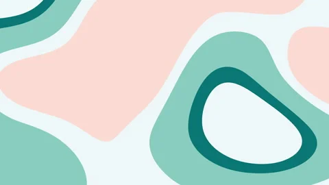 Abstract pastel pink and teal organic shape design Stock Footage 324928024