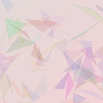 Abstract pastel pink background with overlapping geometric triangles and so.. Stock Illustration