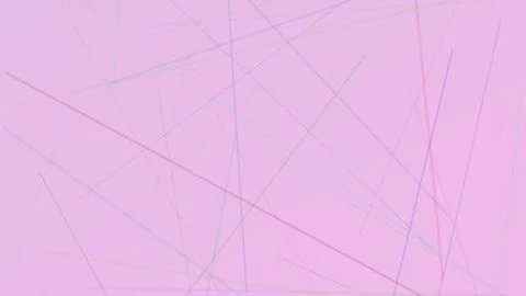Abstract pastel pink background with thin multicolored geometric lines. Min.. Stock Illustration