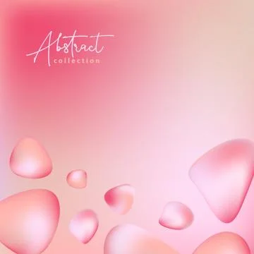 Abstract pastel pink, red vector trendy background with fluid gradient 3d sha Stock Illustration